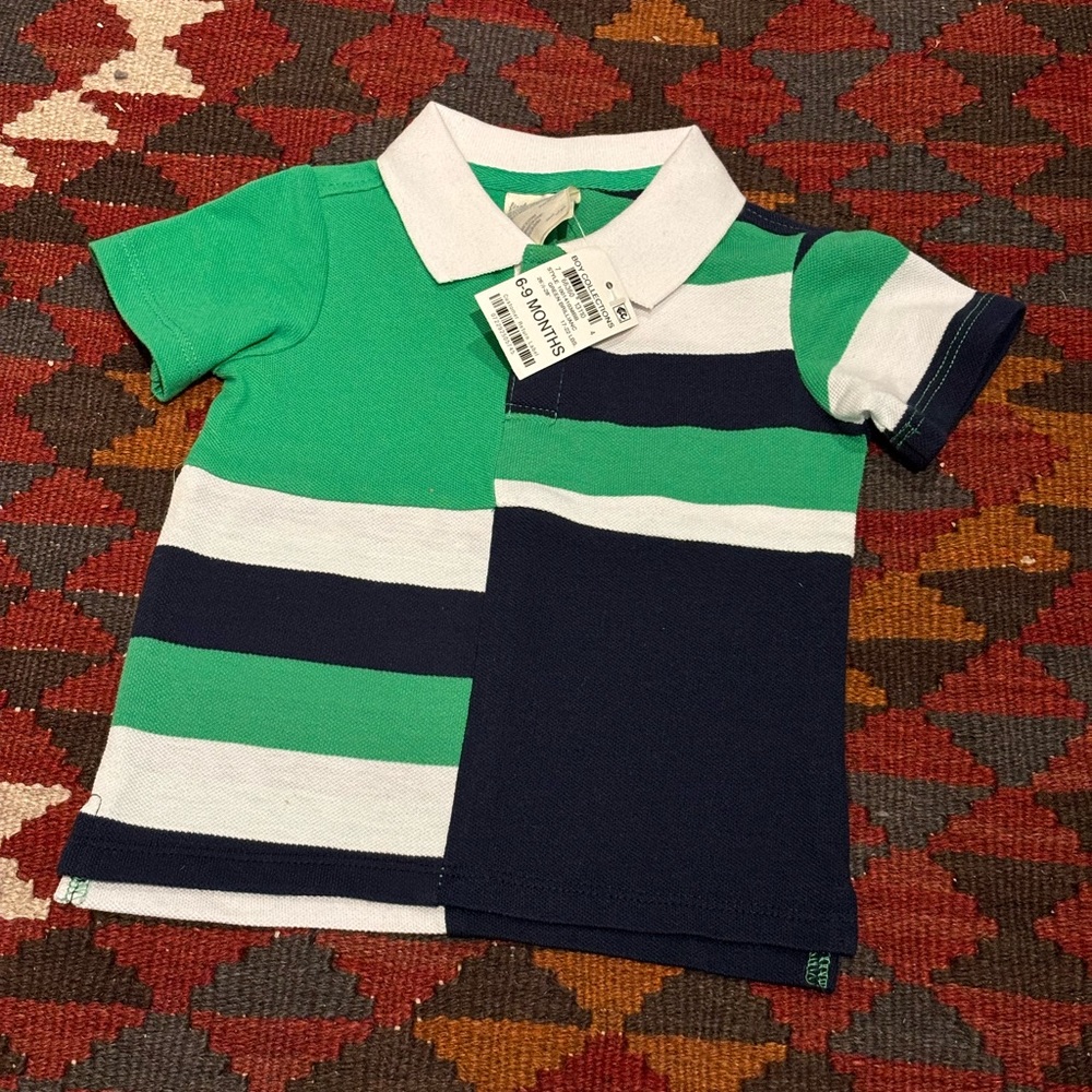 NWT color block baby polo shirt